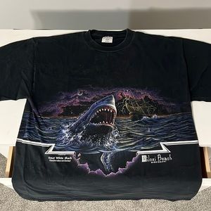 Great White Shark Vintage Biloxi Mississippi Beach Tee